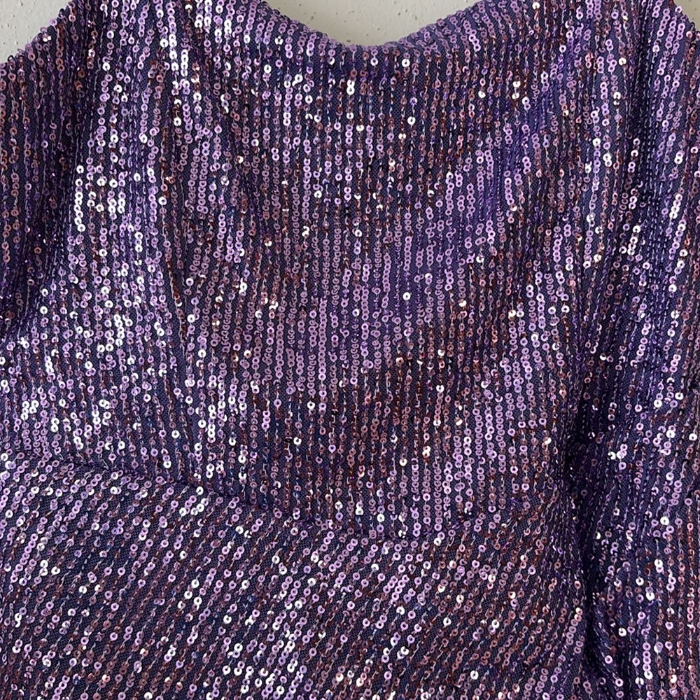 Purple Sequin Dress Size M - Picture 4 of 11